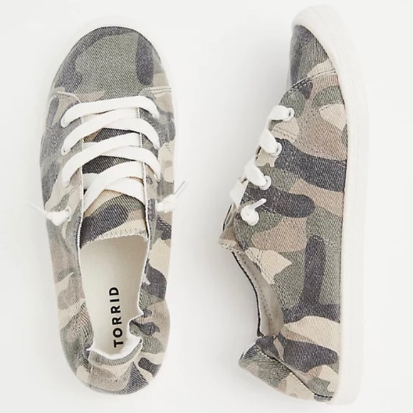 torrid Shoes - Torrid Women’s Riley Camo Ruched Slip On Sneaker